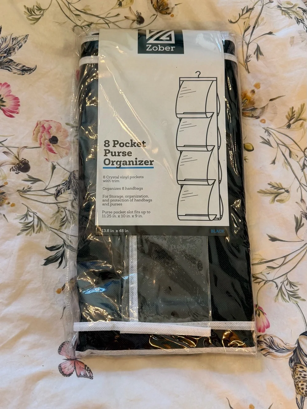 8-Pocket Purse Organizer in Black